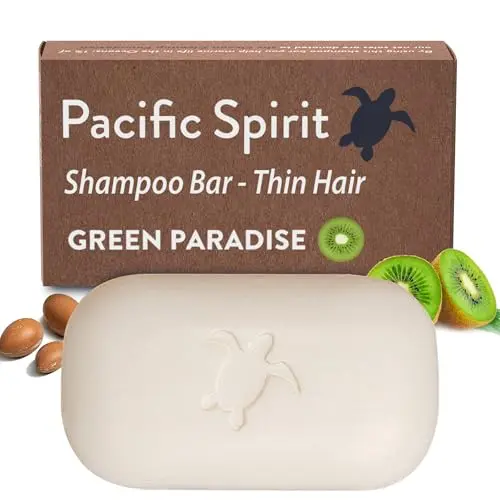 Pacific Spirit Shampoo Bar for thin hair with argan oil and kiwi