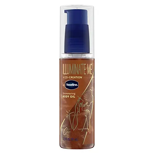 Vaseline Illuminate Me Shimmering Body Oil for melanin-rich skin
