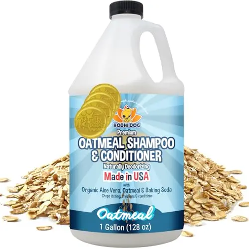 Bodhi Dog Organic Oatmeal Dog Shampoo & Conditioner one-gallon bottle