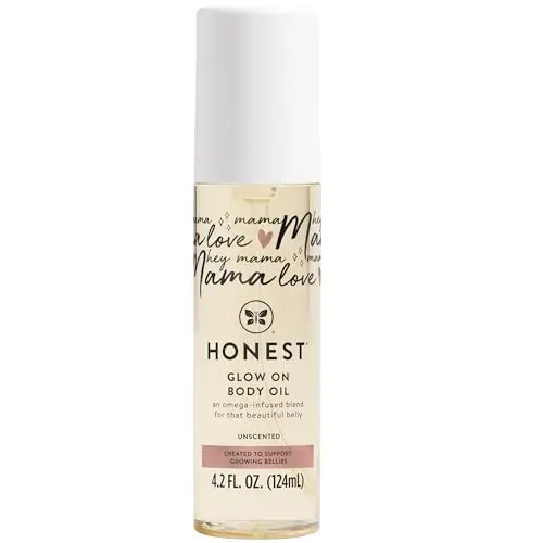 The Honest Company Mama Glow On Body Belly Oil bottle