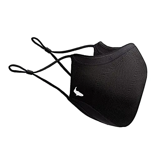INHERENT Premium reusable black face mask with adjustable ear loops