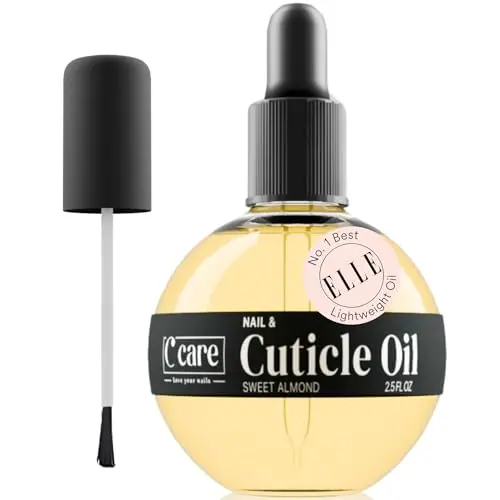 C CARE Sweet Almond Cuticle Oil bottle with dropper and brush