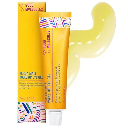 Good Molecules Yerba Mate Wake Up Eye Gel in a clear tube with green gel