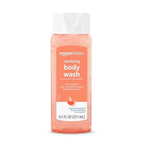 Amazon Basics Clarifying Pink Grapefruit Body Wash, 2% salicylic acid
