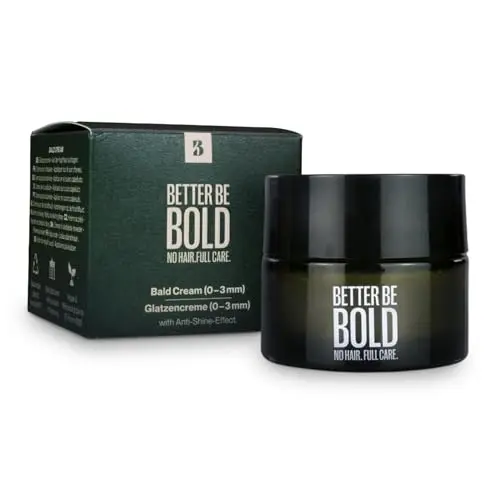 BETTER BE BOLD Nourishing Bald Cream in a sleek tube with matte finish