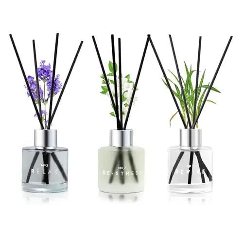 DIUFJAG 3-Pack Reed Diffuser Set in Lavender Jasmine Lemongrass scent