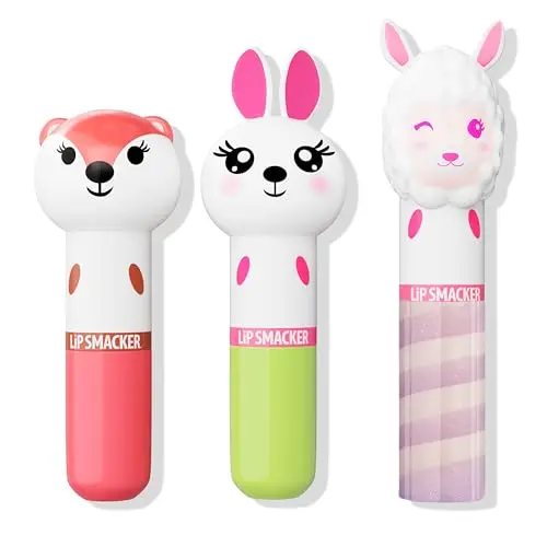 Lip Smacker Lippy Pals lip balm set with unicorn, panda, and kitten designs