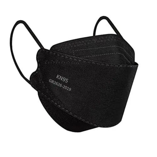 Borje black KN95 disposable face masks in a 50-pack