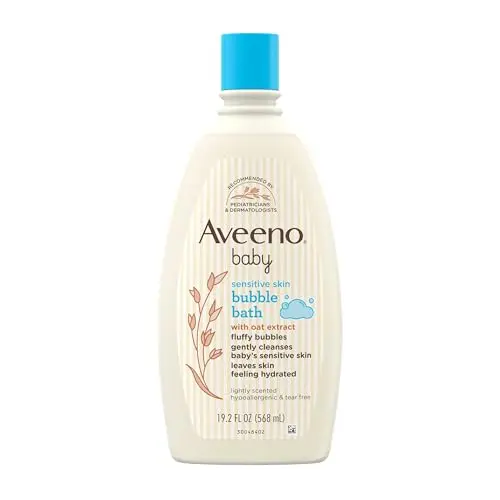 Aveeno Baby Sensitive Skin Bubble Bath with Oat Extract bottle