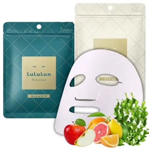 Lululun 14-sheet anti-aging face mask with collagen and rose extract