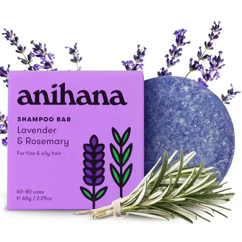 ANIHANA Lavender and Rosemary Shampoo Bar for fine, oily hair