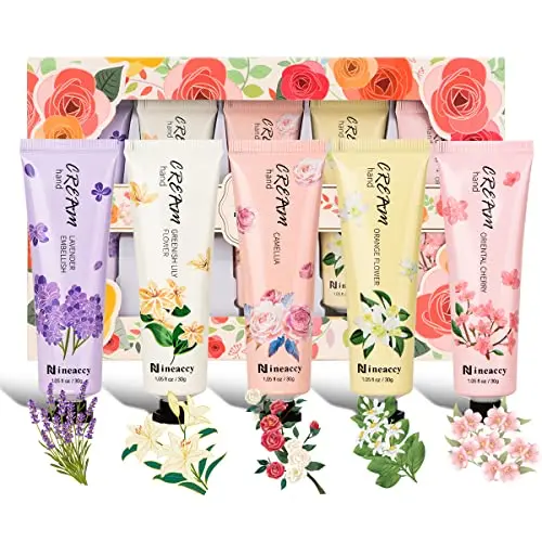 Nineaccy hand cream gift box with five scented tubes