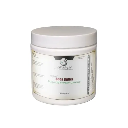 uh*Roh*Muh refined shea butter in a one-pound package.