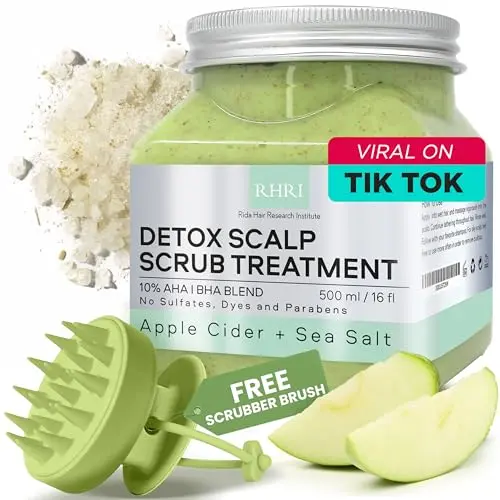 Rida Hair Research Institute Green Apple Cider and Sea Salt Scalp Scrub