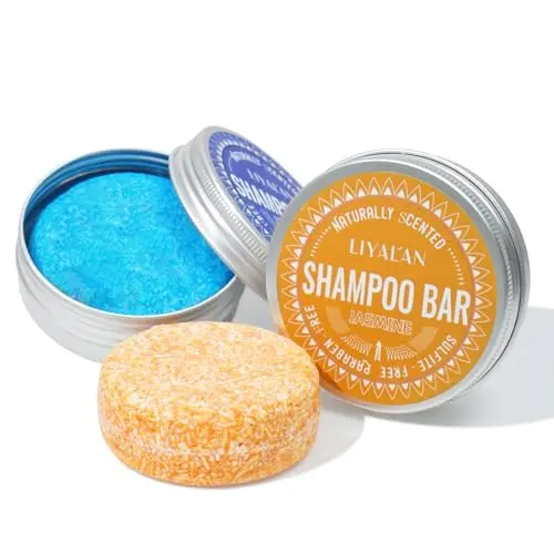 LIYALAN 2-Pack Rosemary and Jasmine Shampoo Bars