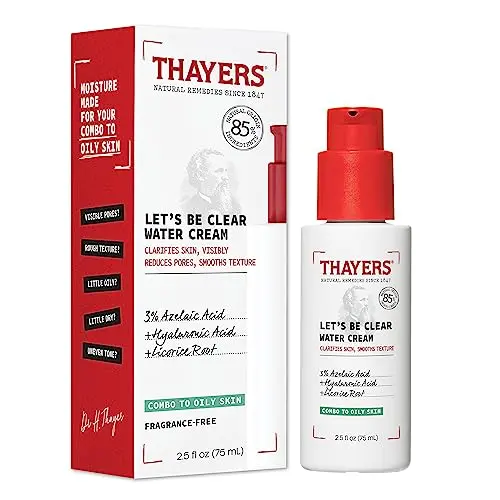THAYERS Let's Be Clear Water Face Cream in a pump bottle