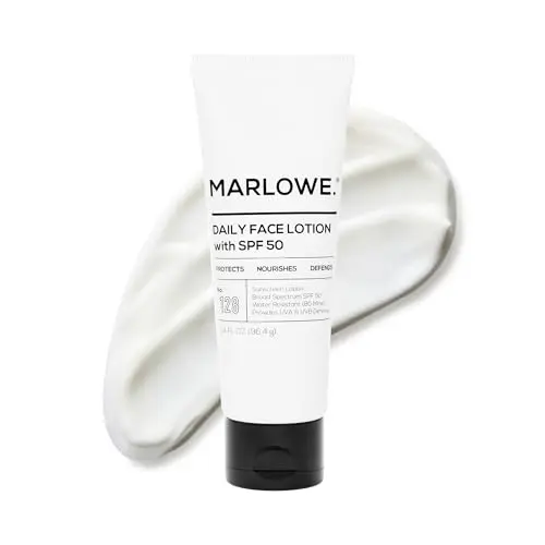 MARLOWE. No. 128 Men's Facial Lotion with SPF 50 bottle