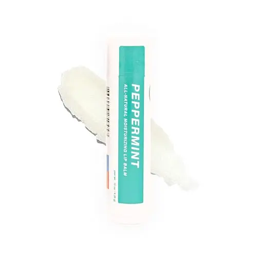 Surface Natural mint lip balm in a clear tube