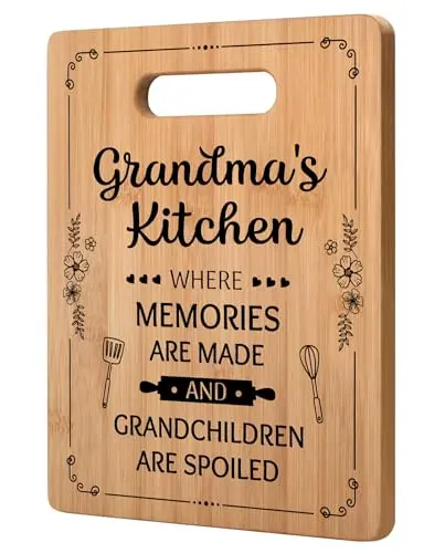 MILCIER bamboo cutting board with sweet quotes for grandma