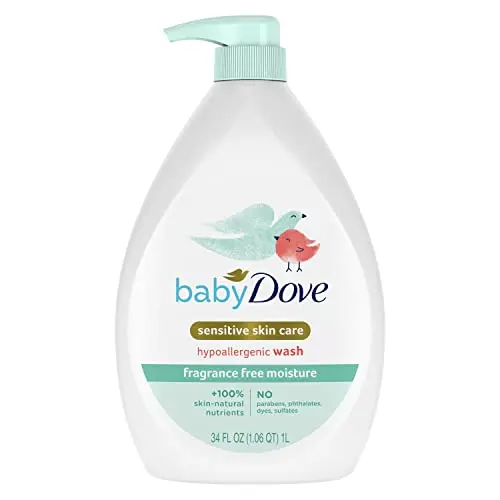 Baby Dove Fragrance Free Moisture Hypoallergenic Baby Wash large bottle