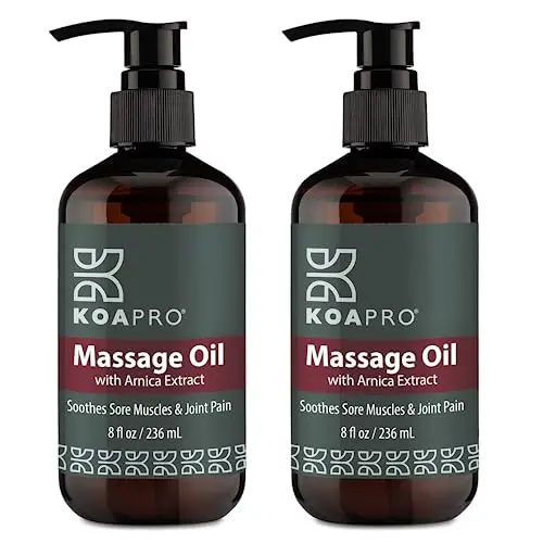 KOAPro Massage Oil 2-pack bottles for muscle relief and anti-cellulite