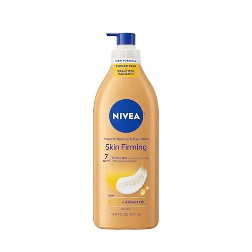 NIVEA Skin Firming Melanin Beauty & Hydration Body Lotion pump bottle