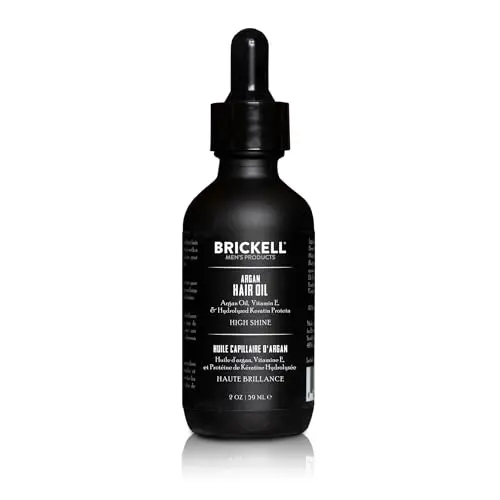 Brickell Men's Argan Oil bottle for hair treatment