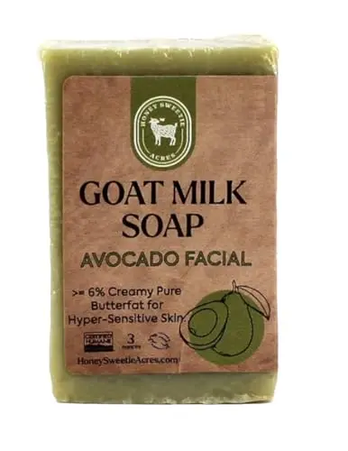 Honey Sweetie Acres Avocado and Goat Milk Facial Cleansing Bar