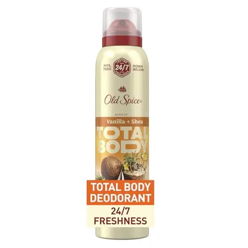 Old Spice Whole Body Deodorant Spray for Men, Vanilla + Shea
