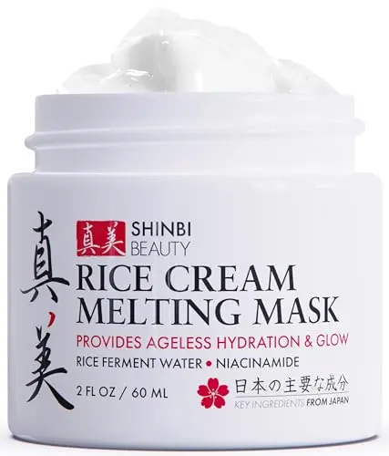 Shinbi Beauty organic rice and niacinamide cream face mask