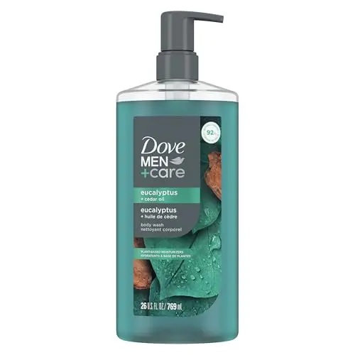 DOVE MEN + CARE Eucalyptus & Cedar Oil Body Wash large bottle with pump