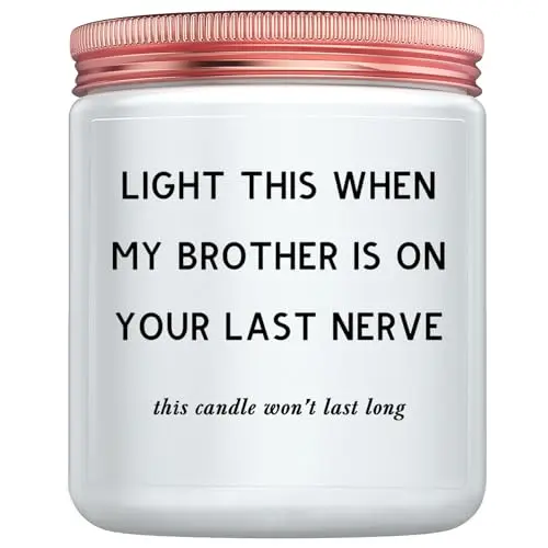 MOTVZC soy wax candle in glass jar with funny text for sister-in-law