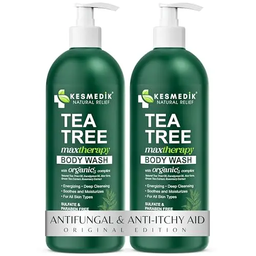 KESMEDIK Tea Tree Body Wash MaxTherapy 2-pack bottles