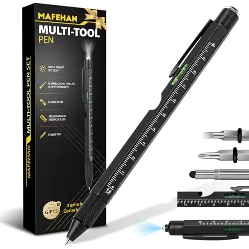 MAFEHAN 9-in-1 multi-tool pen with LED light and stylus