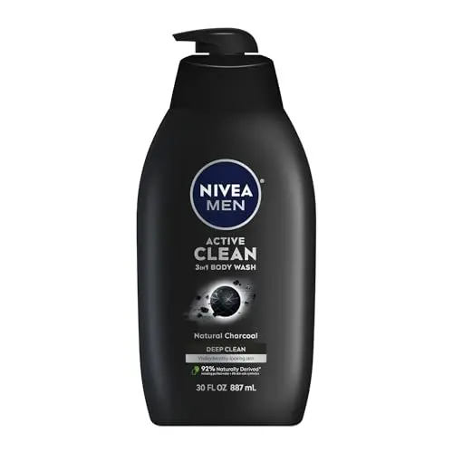 NIVEA Men Active Clean Charcoal Body Wash bottle