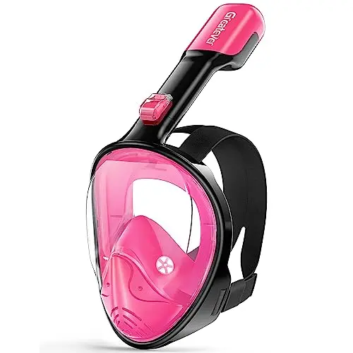 Greatever G1 full face snorkel mask in black with simple design