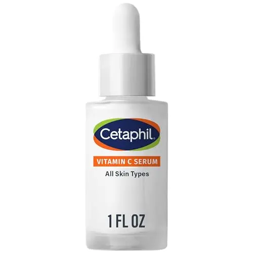 Cetaphil Vitamin C Serum for sensitive skin in a white and yellow box