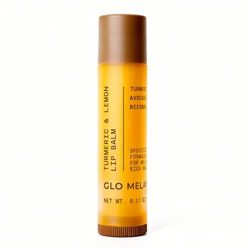 Glo Melanin clear lemon turmeric lip balm stick