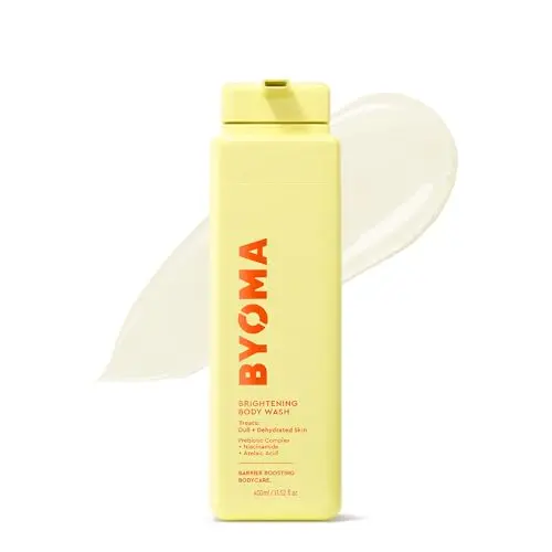 BYOMA Brightening Body Wash with blue packaging