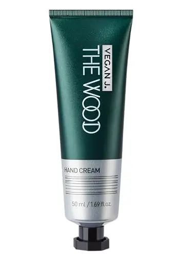 Vegan J. The Wood Hand Cream tube with woody scent