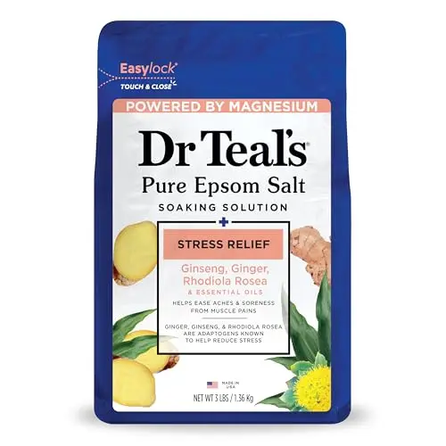 Dr Teal's Stress Relief Epsom Salt with Orange, Ginger, and Cedarwood scent