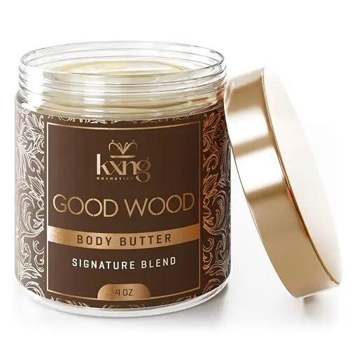 KXNG Cosmetics Organic Shea Body Butter cream in a jar
