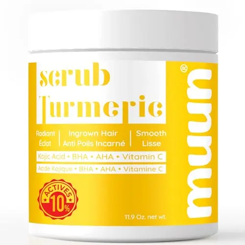 Muun Turmeric Scrub with Kojic Acid AHA/BHA jar