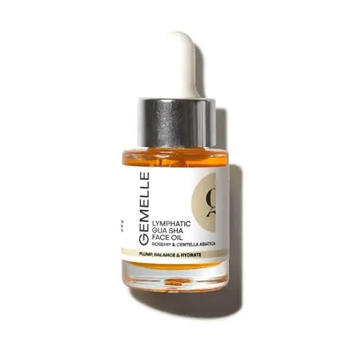GEMELLE Lymphatic Gua Sha Face Oil in a small glass bottle