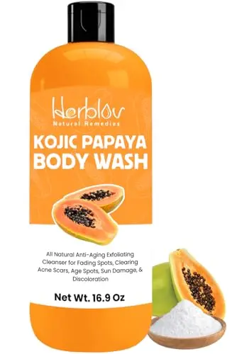 Herblov Kojic Acid Papaya Body Wash bottle