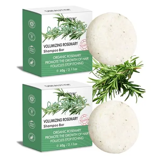 DBEAUTYM 2-Pack Rosemary Hair Shampoo Bars