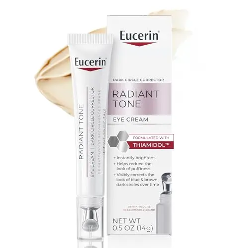 Eucerin eye cream tube with Thiamidol for dark circles