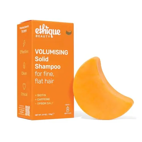 Ethique Volumizing Shampoo Bar for fine hair with biotin and caffeine