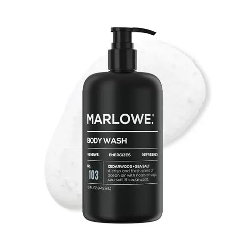MARLOWE. No. 103 Cedarwood + Sea Salt body wash pump