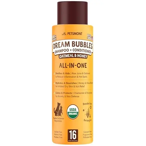 Petsmont Dream Bubbles Organic Shampoo and Conditioner for dogs